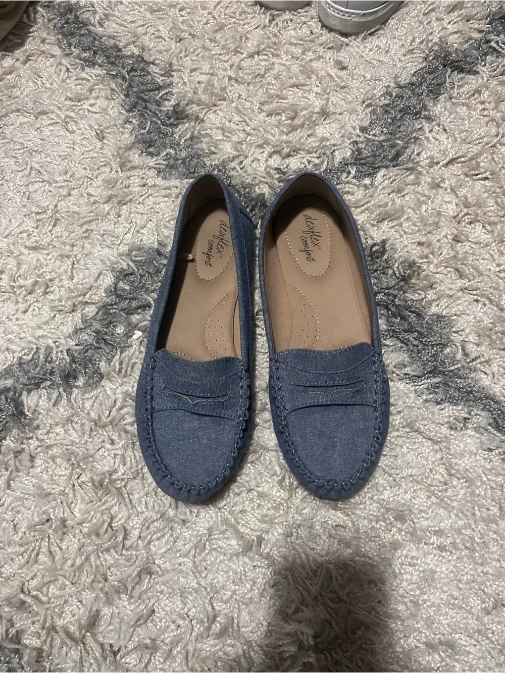 dexflex comfort Women's Denim Blue Penny Loafers